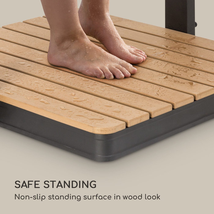 Designer Outdoor Showers Freestanding Portable Outdoor Shower with Garden Hose Attachment Wayfair